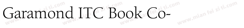 Garamond ITC Book Co字体转换
